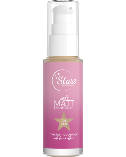 Stars from the Stars Podkład matujący Soft Matt Foundation nr 04 Tan, 30 ml