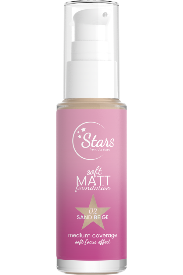 Stars from the Stars Podkład matujący Soft Matt Foundation nr 02 Sand Beige, 30 ml