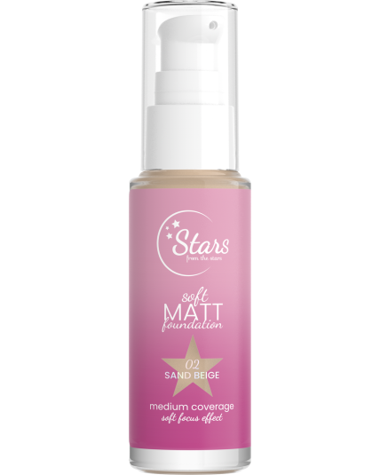 Stars from the Stars Podkład matujący Soft Matt Foundation nr 02 Sand Beige, 30 ml