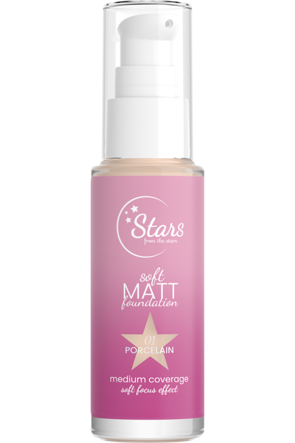 Stars from the Stars Podkład matujący Soft Matt Foundation nr 01 Porcelaine, 30 ml