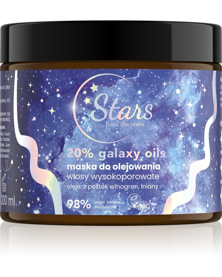 Stars from the Stars Maska do olejowania włosy wysokoporowate Galaxy Oils 200ml