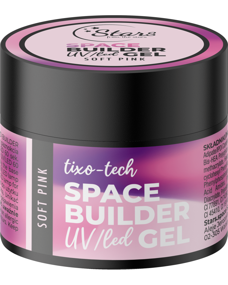 Stars from the Stars Żel budujący UV/LED do paznokci Space Builder Gel Soft Pink 12g