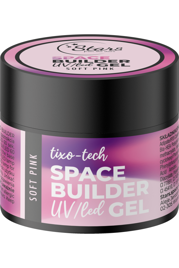 Stars from the Stars Żel budujący UV/LED do paznokci Space Builder Gel Soft Pink 12g