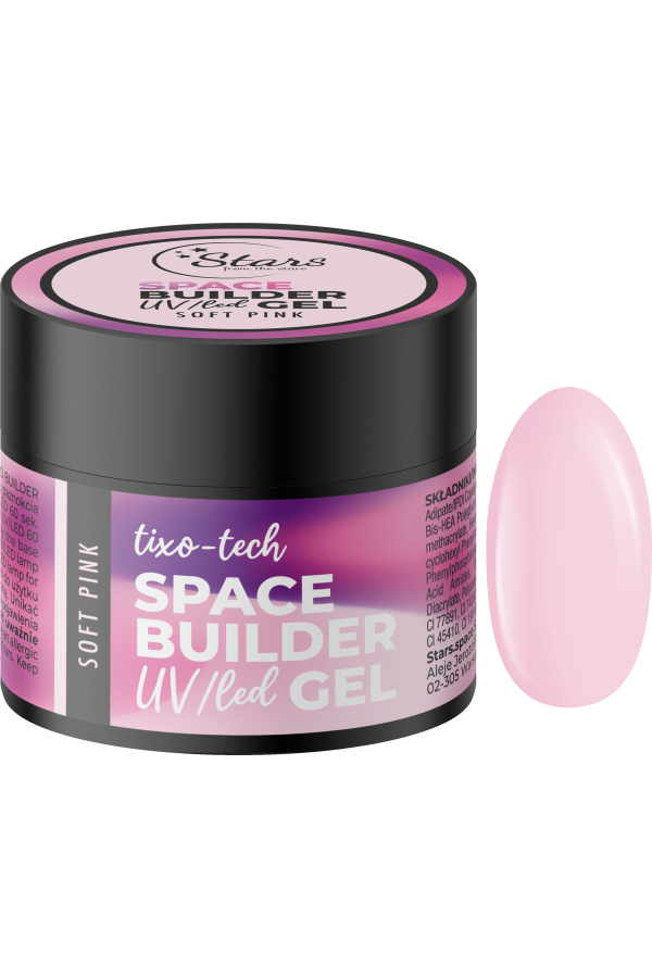 Stars from the Stars Żel budujący UV/LED do paznokci Space Builder Gel Soft Pink 12g