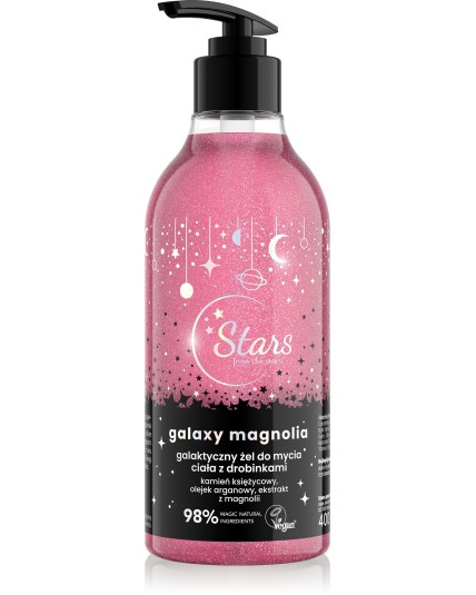 Stars from the Stars Galaktyczny żel do mycia ciała z drobinkami Galaxy Magnolia 400ml